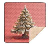 Neat Cash Grand tapis de jeu élégant en forme de sapin de Noël pour intérieur et extérieur - Imperméable - Pour bébés, enfants, tout-petits, nourrissons, 127 x 127 cm