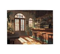 Neat Coffee Shop Puzzle horizontal en bois de 500 pièces pour développer des compétences pratiques pour se détendre et interagir parent-enfant