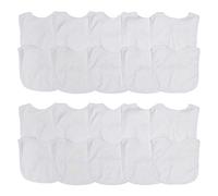 Neat Solutions 10 Pack Solid Knit Terry Feeder Lot de 2 bavoirs, Blanc