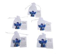 Neatartmore Forget Me Not Angel Memorial Neatartmore Forget | Élégant souvenir de condoléances en papier avec détails floraux, décoration de souvenir réconfortante, blanc