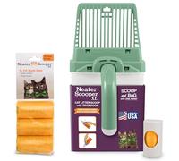 Neater Pet Brands Neater Scooper XL Pelle à litière pour chat, 60 sacs de recharge, pelle à litière pour chat sans désordre avec sac pour chats de grande et plusieurs chats, pelle à litière