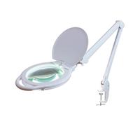 Neatfi Elite XL LED Lampe de grossissement, 3 dioptries avec 12 dioptries, réglable en luminosité, 3 modes de lumière (3000K/4000K/6500K), anti-éblouissement (Blanc, 18 CM Lentille en verre)