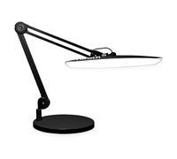 Neatfi XL Lampe de Bureau LED 24W 2200 Lumens - Éclairage de Travail Sans Ombre | Variateur à 4 Niveaux | Pour Bureau à Domicile et Loisirs Créatifs | Tête Large de 51 cm (Noir, Non-CCT avec base)