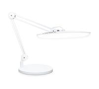 Neatfi XL Lampe de Bureau LED 24W 2200 Lumens - Éclairage de Travail Sans Ombre | Variateur à 4 Niveaux | Pour Bureau à Domicile et Loisirs Créatifs | Tête Large de 51 cm (Blanc, Non-CCT avec base)