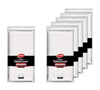 Neatiffy Lot de 6 nappes rectangulaires en Plastique imperméable jetable/réutilisable pour Pique-Nique, fête, Banquet, Anniversaire, 137,2 x 274,3 cm, Blanc