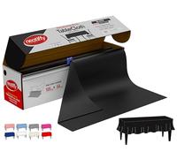 Neatiffy - Rouleau de Linge de Table en Plastique jetable de 137 cm x 32.9 m, Housse de Table pour fête/Banquet, nappes pour Tables rectangulaires/Rondes/carrées, Noir
