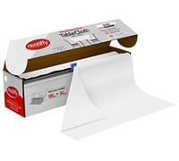 Neatiffy - Rouleau de Linge de Table en Plastique jetable de 137 cm x 32.9 m, Housse de Table pour fête/Banquet, nappes pour Tables rectangulaires/Rondes/carrées, Blanc