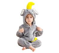 NEAWEALY Costume bébé éléphant Combinaison Enfants animal Combinaison d'hiver Unisexe animal Costume de carnaval 12-18 mois