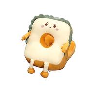 NeaxgeandX Cute Toast Coussin de siège en tissu soyeux 25 x 30 cm en colère