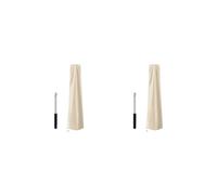 NeaxgeandX Lot de 2 housses de parasol pour jardin, cour, terrasse, beige, 240 cm