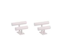 NeaxgeandX Lot de 2 présentoirs pour bracelets - Organisateur de bijoux - Moderne - Support pratique - Grand espace - Accessoires décoratifs - Blanc