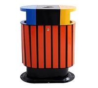 NEBE La Corbeille Peut Trier En Plein Air Boîte De Tri Des Ordures Avec Couvercle Double Baril Récipient Déchets Une École Parc Cendrier