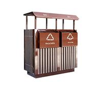 NEBE Poubelle Extérieure Avec Cendrier Classée À Double Baril Adaptée La Rue Du Centre Commercial De L'hôtel