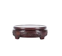 NEBE Support Plantes D'intérieur Support De Base en Bois Massif, Artisanat D'ornements, Vase, Statue Bouddha, Théière Bonsaï, Brûleur D'encens, Cadre Rond
