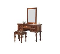NEBE Table De Maquillage Coiffeuse en Bois Chambre Coiffeuse rétro Coiffeuse Meubles Bureau De Vanité