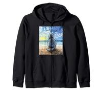 Nebelung Chat Gris Nuit étoilée Persan Russe Bleu Art Sweat à Capuche