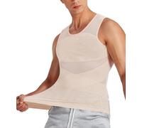 Nebility Débardeur de Compression Homme Maillot de Corps Gaine Ventre Plat Amincissant Gilet Gainant Shirt sans Manche Minceur Top Body Shaper
