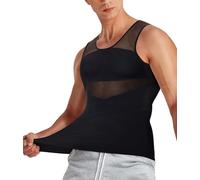 Nebility Débardeur de Compression Homme Maillot de Corps Gaine Ventre Plat Amincissant Gilet Gainant Shirt sans Manche Minceur Top Body Shaper