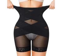 Nebility Shapewear Culotte Gainante Gainante Taille Haute pour soulever Les Fesses Short Cuisses, Noir, X-Large