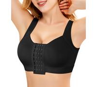 Nebility Soutien-Gorge Fermeture Devant Post Opératoire Brassière de Sport pour Femme avec Bretelles réglables sans Armatures pour Mastectomie Comfort Support