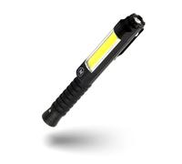 NEBO Big Larry 3 - Torche de 600 lumens avec lampe de travail COB - Base magnétique pour l'éclairage mains-libres,Noir