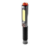 NEBO Big Larry 3 - Torche de 600 lumens avec lampe de travail COB - Base magnétique pour l'éclairage mains-libres - Stealth
