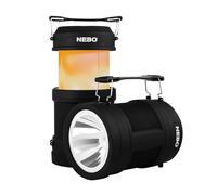 NEBO Big Poppy - USB Lampe Torche & Spotlight Portable di 300 Lumen - 4 modes d'éclairage, jusqu'à 15 heures de batterie, 2600mAh Power Bank, Chargement par USB - Léger Camping Lampe
