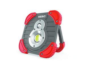 NEBO Tango - Lumière double de 1000 lumens avec Power Bank - Lampe d'appoint et de travail rechargeable, 2600mAh Power Bank, Turbo Mode, et 180º Rotating Arm
