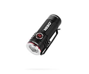NEBO Torchy Lampe de poche rechargeable | 1000 lumens, 5 modes d'éclairage, base magnétique et clip en acier, résistante à l'eau, mini lampe de poche LED pour EDC et camping, comprend un câble de