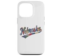 Nebraska Patchwork Script Cute Feminine State Womens Girls Coque pour iPhone 13 Pro