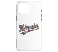 Nebraska Patchwork Script Cute Feminine State Womens Girls Coque pour iPhone 16 Pro Max