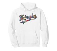 Nebraska Patchwork Script Cute Feminine State Womens Girls Sweat à Capuche