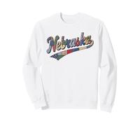Nebraska Patchwork Script Cute Feminine State Womens Girls Sweatshirt
