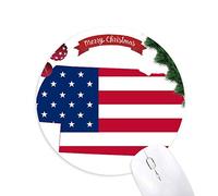 nebraska usa carte étoiles zig zag pavillon forme tapis de souris en caoutchouc de sapin de noël