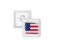 Nebraska USA Map Stars Stripes Flag Shape PBT Keycap for Mechanical Keyboard White OEM No Marking Print R3 multicolore