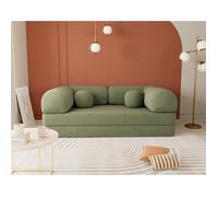 Nebula - Canapé 3 places convertible en velours texturé - Vert sauge