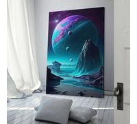 Nebula_Oasis_ Décoration murale amusante pour salle de bain, décoration de chambre mignonne, prête à accrocher, impressions d'art moderne 20 x 30 pouces (50 x 75 cm)