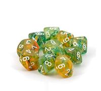 Nebula Spring/White Luminary Set of Ten d10s