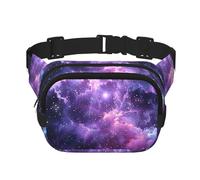 Nebula Star Sac banane double couche pour homme et femme, sac banane réglable pour voyage, randonnée, course à pied, cyclisme, festival