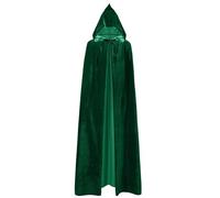 NebulaGlam Cape à Capuchon Déguisement Adulte, Cape à Capuche pour Halloween, Cape à Capuchon Longue Velvet Adulte Déguisement Costume Halloween, Costume Halloween Carnaval Noël(150cm) (Vert)