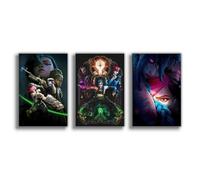 NebulaNova Anime Arcane Lot de 3 posters sur toile pour chambre à coucher Décoration murale Jinx Décoration murale Bureau Décoration de chambre Cadeau sans cadre 40 x 60 cm