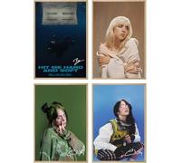 NebulaNova Billie Lot de 4 posters muraux, art mural, décoration de chambre, cadeau, sans cadre, 30 x 45 cm
