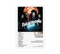 NebulaNova Tokio Hotel Scream Album Cover Toile Poster Groupe de rock Art mural esthétique pour chambre à coucher, salon, dortoir, Décoration cadeau, sans cadre, 40 x 60 cm