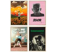NebulaNova Tyler Poster The Creator Rapper (Lot de 4) Ablum Art Mural Toile Décoration Chambre Cadeau Sans Cadre 30x45cm