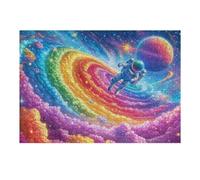 Nébuleuse de Galaxie Arc-en-Ciel 300 Pièces Puzzle Adulte en Carton Rigide Haute Qualité Difficile Niveau Expert Anti-Stress Jeu De Société Idée Cadeau Anniversaire Premium 300 PCS