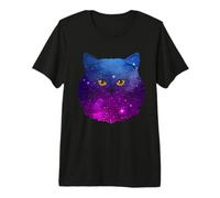Nébuleuse Spatiale du Chat Chat Persan Tomcat T-Shirt Haut de Gamme