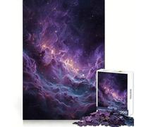 Nébuleuse Violette et Bleue dans l'espace Puzzle de 1000 pièces pour Adultes pour stimuler la mémoire et se détendre mentalement Découpe de qualité supérieure Surprise chaleureuse 50x75cm