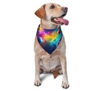 Nebuleuses Galaxies Color Space Écharpe triangulaire pour chiens et chats, bandana réglable pour animaux de compagnie et séances photo