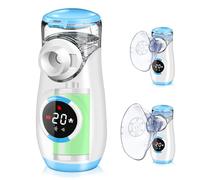 Nebulisateur Bébé, Inhalateur pour Adultes et Enfants, Nebulisateur Portable Rechargeable USB-C, Inhalateur Silencieux avec 2 Masques et Embout Buccal