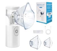 Nebulisateur Inhalateur Pour Enfants, Nebulisateur Portable Rechargeable pour Adultes et Enfants, Inhalateur Silencieux pour Enfants avec 2 Masques et Embout Buccal, pour Usage Domestique et en Voyage